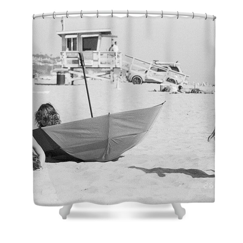 Kids Shower Curtain featuring the photograph Kids at Zuma Beach by Nicole Stetter