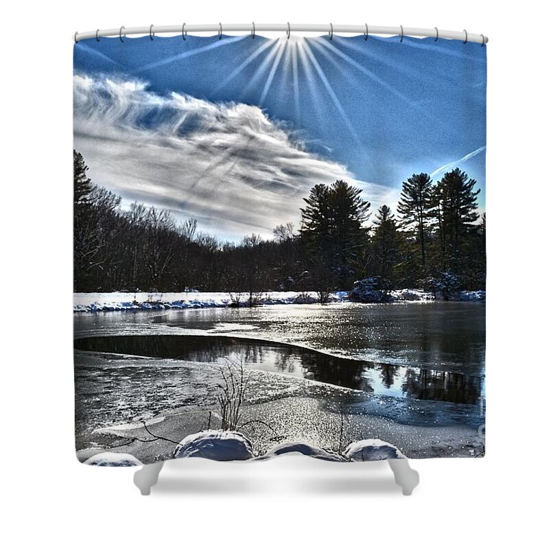 Winter Shower Curtain featuring the photograph Kindred by Dani McEvoy