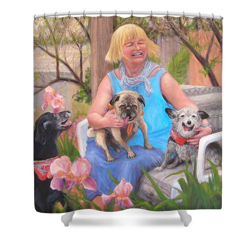 Realism Shower Curtain featuring the painting Kindred Spirits by Donelli DiMaria