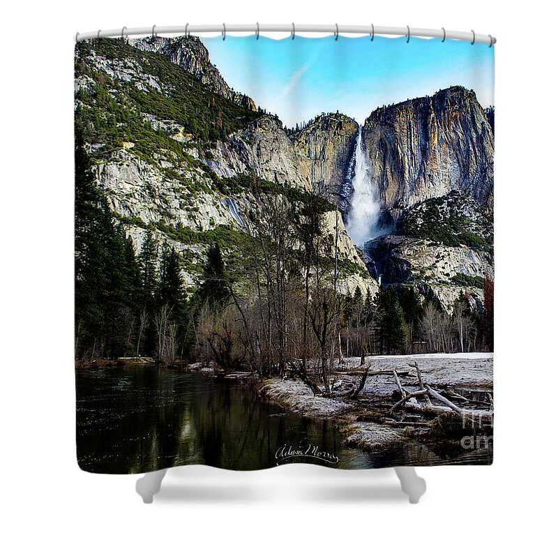 Landscape Shower Curtain featuring the photograph King of Waterfalls by Adam Morsa