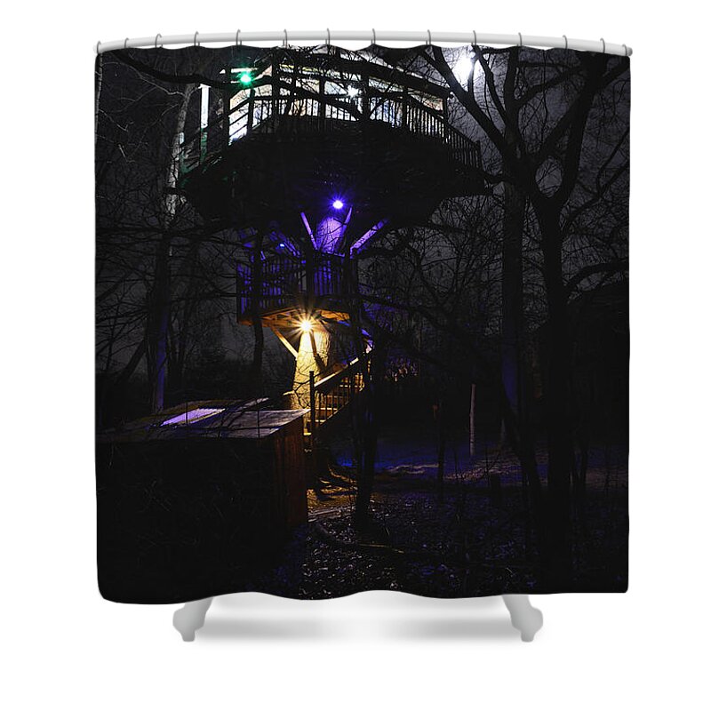 Treehouse Shower Curtain featuring the photograph Kingdom of the Moon by John Napoli
