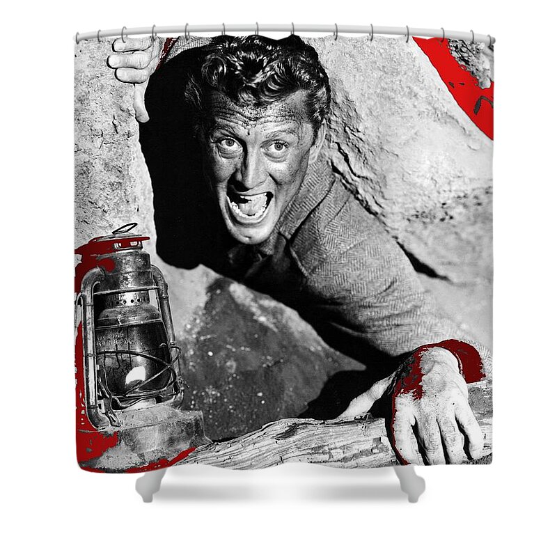 Kirk Douglas Publicity Photo #1 Ace In The Hole 1 1951-2009 Shower Curtain featuring the photograph Kirk Douglas publicity photo #1 Ace in the hole 1 1951-2009 by David Lee Guss