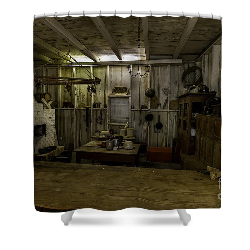Audubon State Historic Site Shower Curtain featuring the photograph Kitchen house by Ken Frischkorn