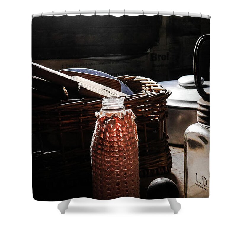 Relics From Rural Australia Series Images By Lexa Harpell Shower Curtain featuring the photograph Kitchen Relics by Lexa Harpell
