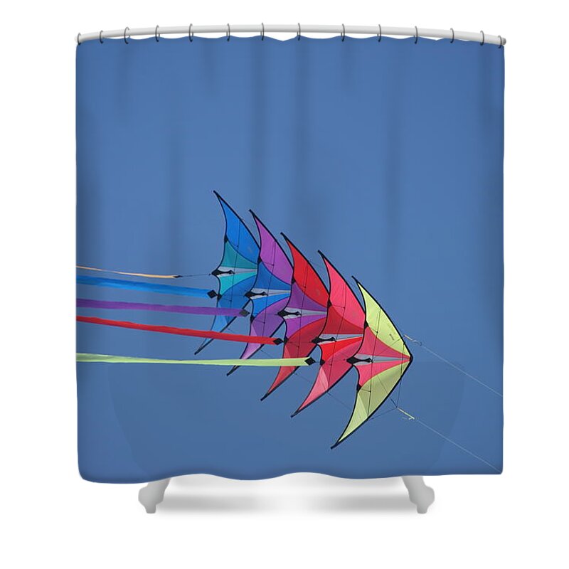 Wind Shower Curtain featuring the photograph Kite by Heidi Poulin