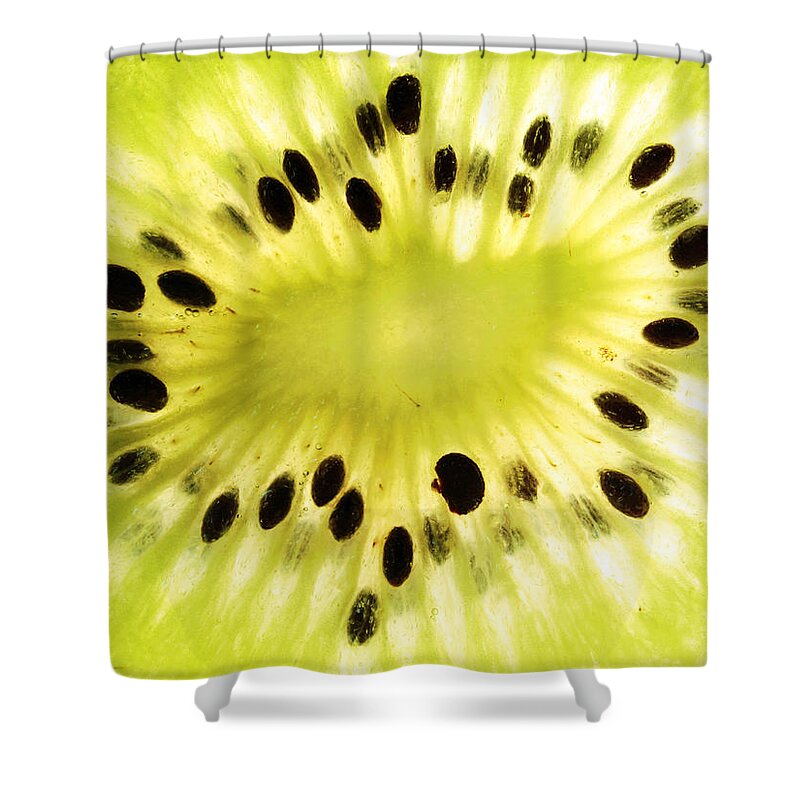 Close Shower Curtain featuring the photograph KIWI Fruit by Paul Ge