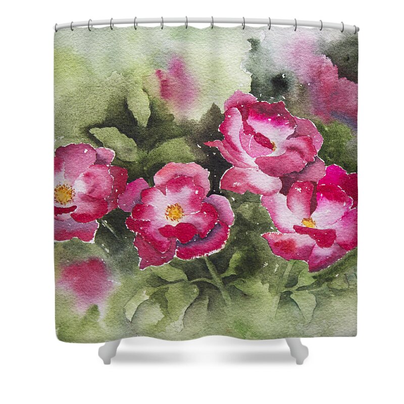Giclee Shower Curtain featuring the painting Knockouts by Lisa Vincent