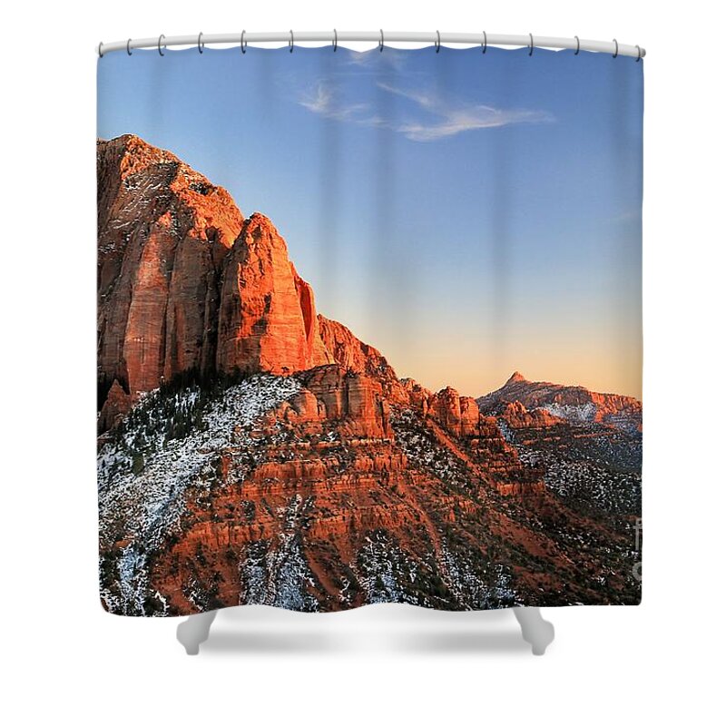 Zion Shower Curtain featuring the photograph Kolob Point by Roxie Crouch