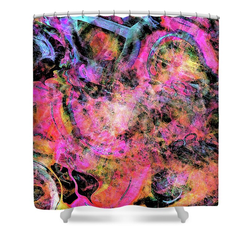 Abstract Shower Curtain featuring the photograph Kosmopolitan Koncrete by Abbie Loyd Kern