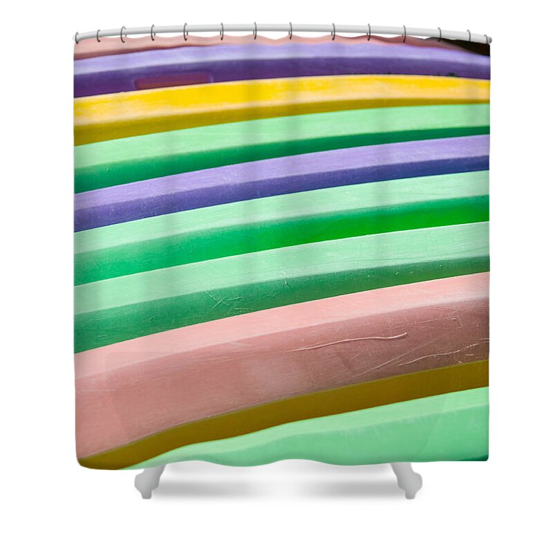 Color Image Shower Curtain featuring the photograph Kyak rainbow by Brian Green