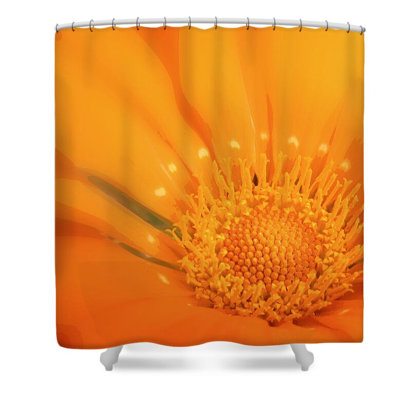 Flower Shower Curtain featuring the photograph La Fleur D'Orange by Lori Lafargue