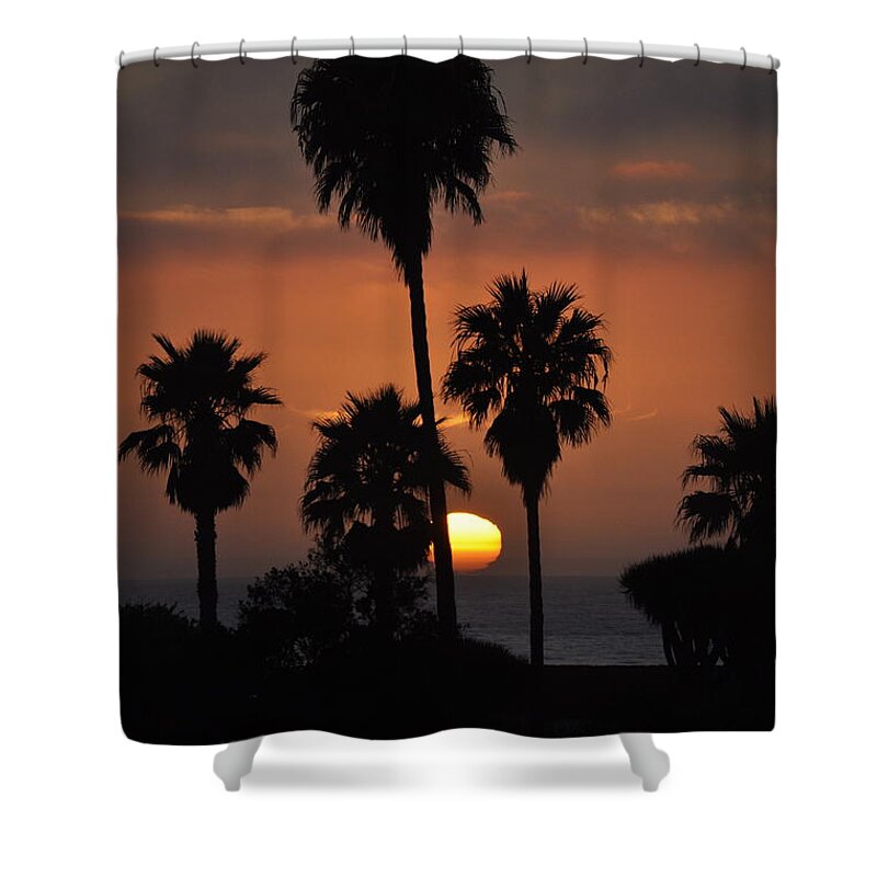 Sunset Shower Curtain featuring the photograph La Jolla Sunset by Bridgette Gomes