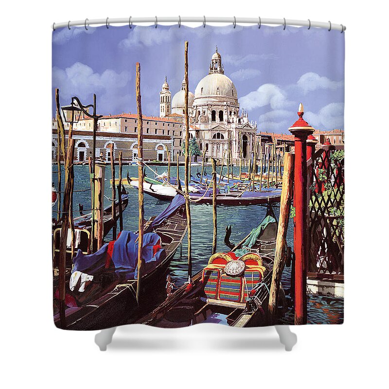Church Shower Curtain featuring the painting La Salute by Guido Borelli