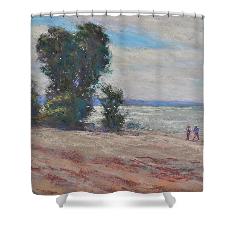 Nature Shower Curtain featuring the painting Labor Day Weekend by Michael Camp