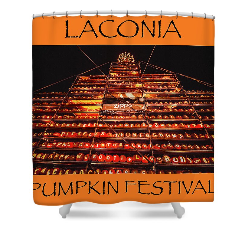 Laconia Shower Curtain featuring the photograph Laconia Pumpkin Fest Graphic Design 1 by Robert Clifford