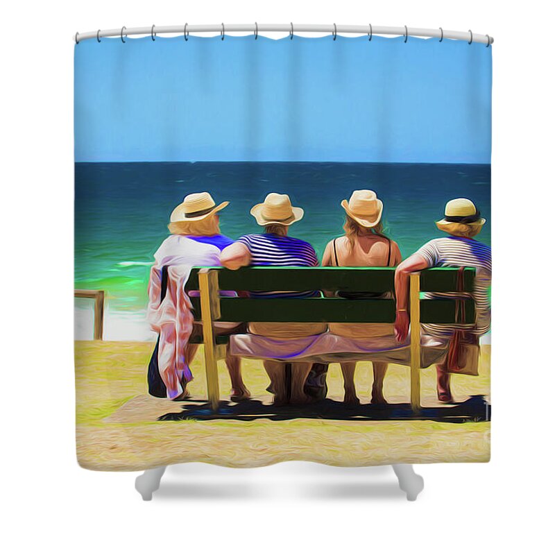 Ladies In Hats Shower Curtain featuring the photograph Ladies day out by Sheila Smart Fine Art Photography