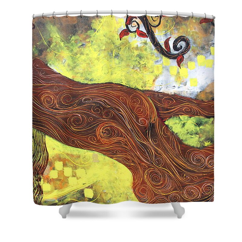 Lady Shower Curtain featuring the painting Lady Of Elation by Stefan Duncan