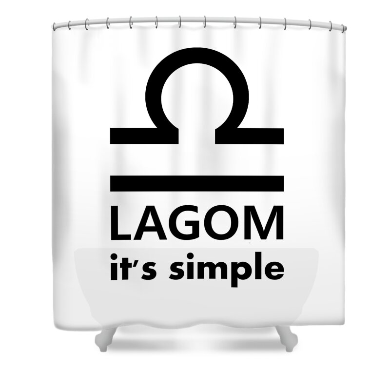  Shower Curtain featuring the digital art Lagom - Simple by Richard Reeve