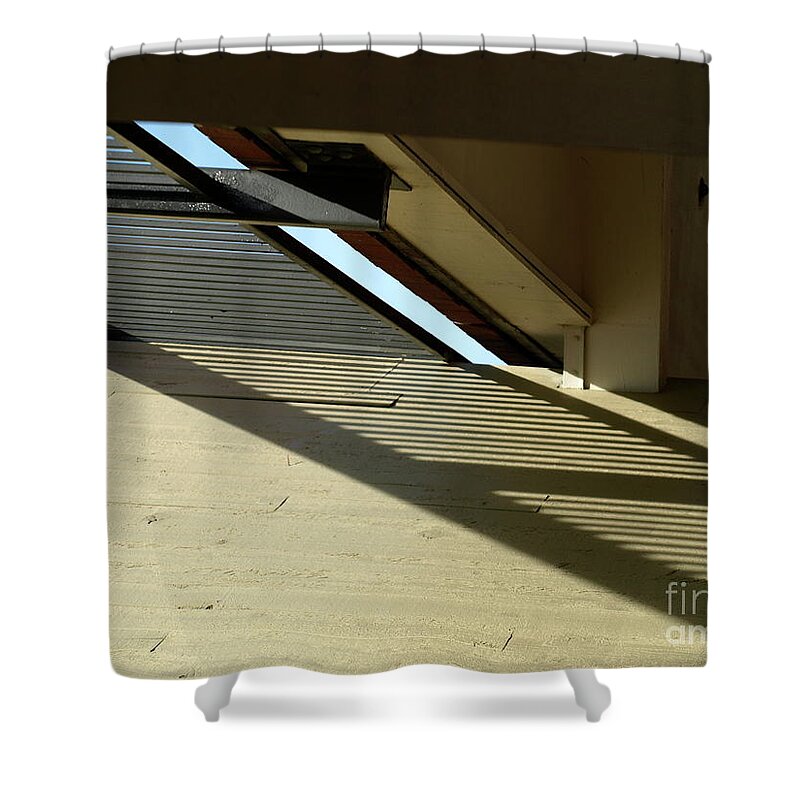 Abstract Shower Curtain featuring the photograph LaJollaStairWell by Mary Kobet