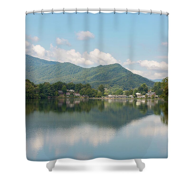 Reflections Shower Curtain featuring the photograph Lake Junaluska #1 - September 9 2016 by D K Wall