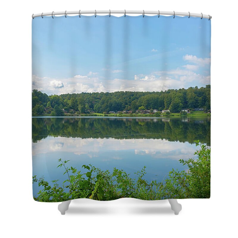 Reflections Shower Curtain featuring the photograph Lake Junaluska #3 September 9 2016 by D K Wall