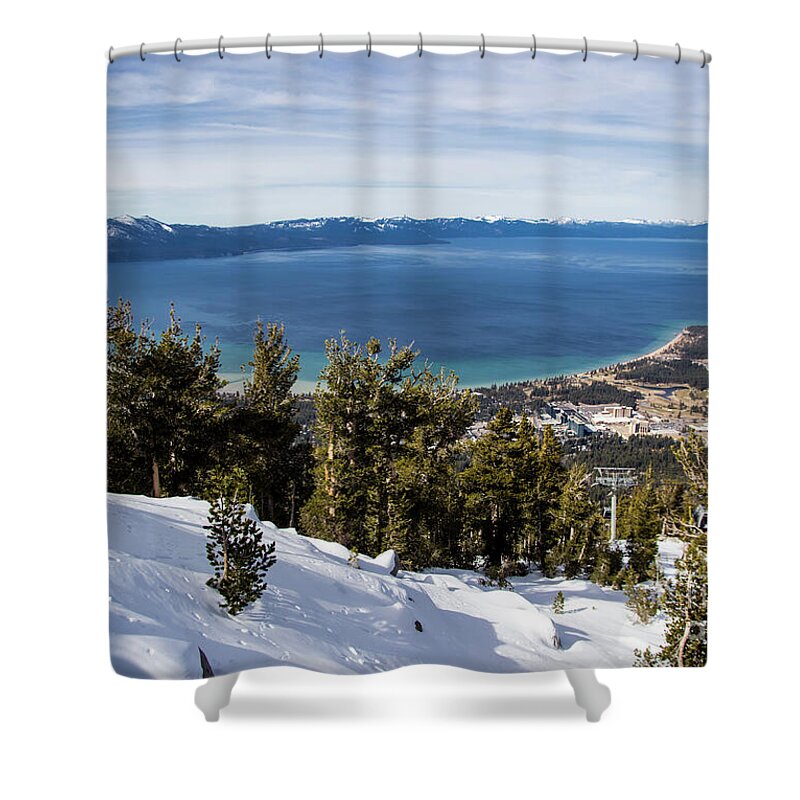 Lake Tahoe Shower Curtain featuring the photograph Lake Tahoe Vista by Suzanne Luft