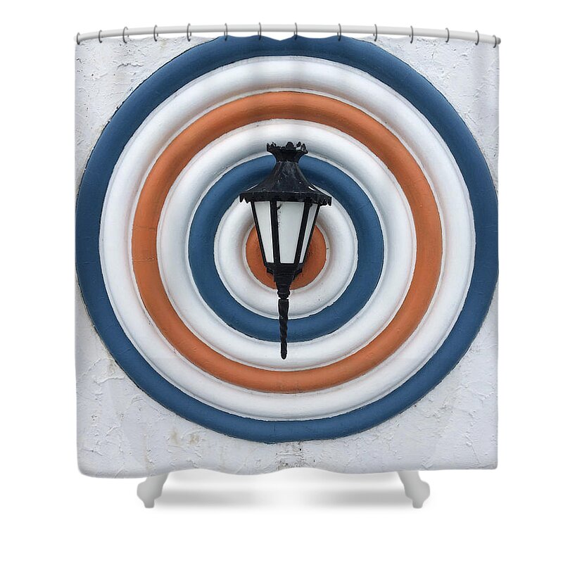 Light Shower Curtain featuring the photograph Lamp hits the Bullseye by Matthew Wolf