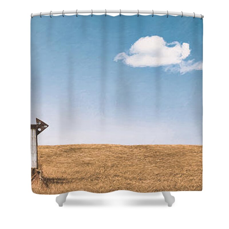 Scott Norris Photography Shower Curtain featuring the photograph Lamp-Lite Motel by Scott Norris