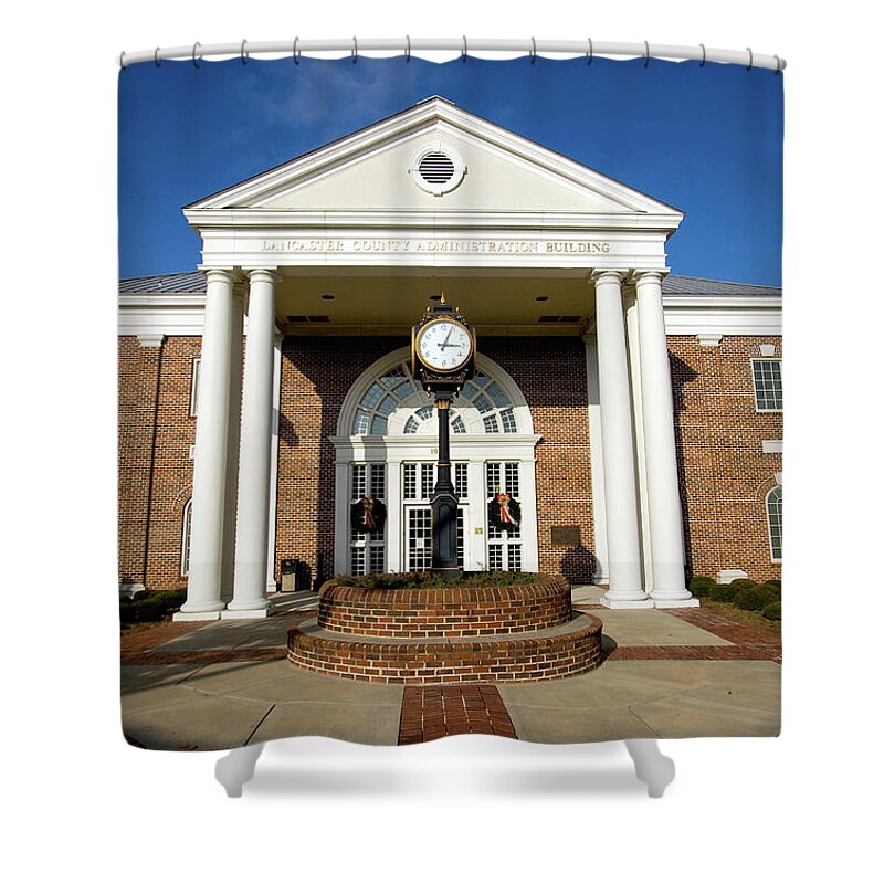 Lancaster County Administration Building Shower Curtain featuring the photograph Lancaster County Administration Building Front View by Joseph C Hinson