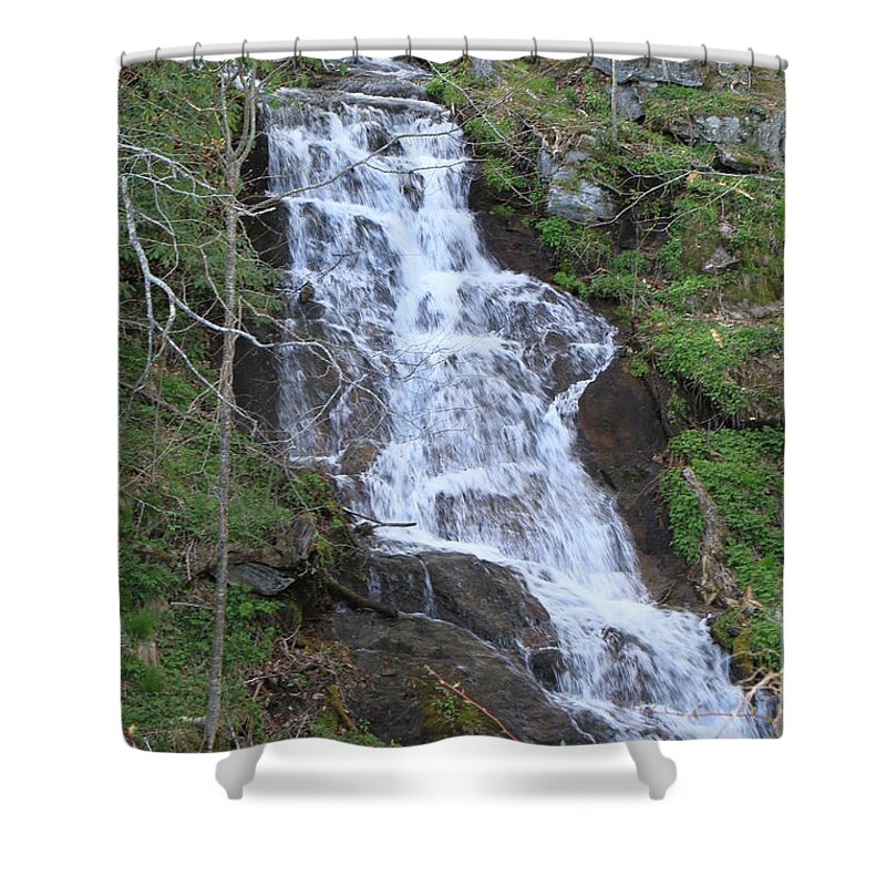 Waterfall Shower Curtain featuring the photograph Land of Waterfalls by Karen Ruhl