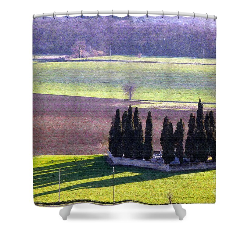 Autumn Light Shower Curtain featuring the photograph Landscape 3 by Jean Bernard Roussilhe