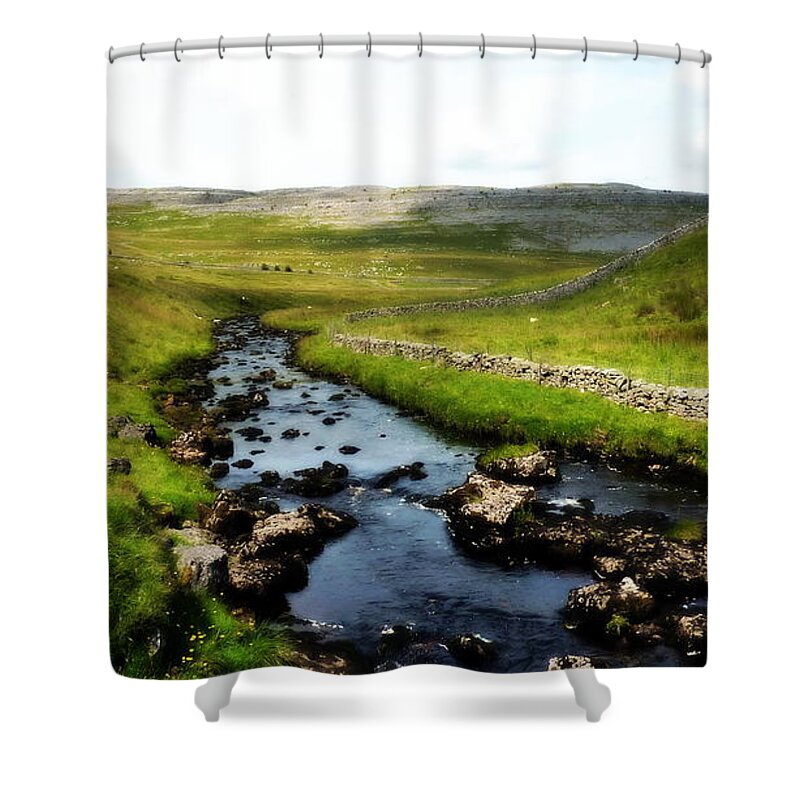 River Shower Curtain featuring the photograph Landscape by Lukasz Ryszka