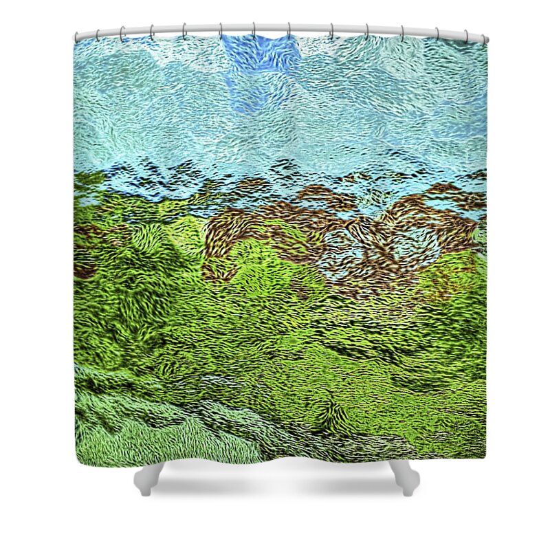 Top Artist Shower Curtain featuring the photograph Landscape through Frosted Glass #2 by Norman Gabitzsch