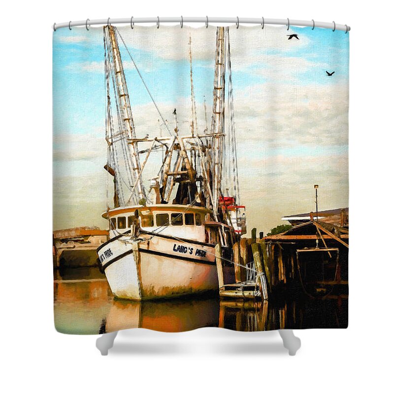Lang's Pride Shower Curtain featuring the painting Lang's Pride by Tammy Lee Bradley