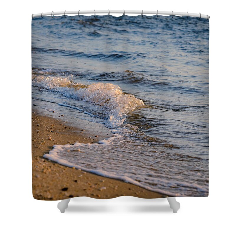 Lapping Shower Curtain featuring the photograph Lapping Tide by Mark Rogers