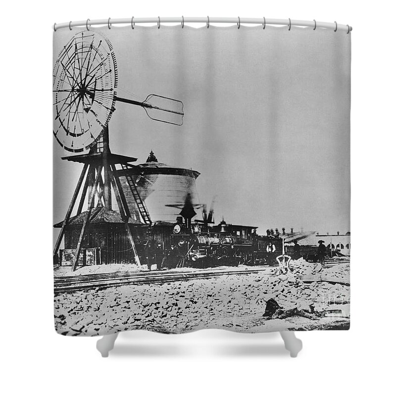 Historic Shower Curtain featuring the photograph Laramie Rail Yards, C. 1867 by Omikron