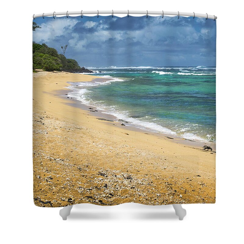 Larsons Beach Kauai Shower Curtain featuring the photograph Larsons Beach Kauai by Frank Wilson
