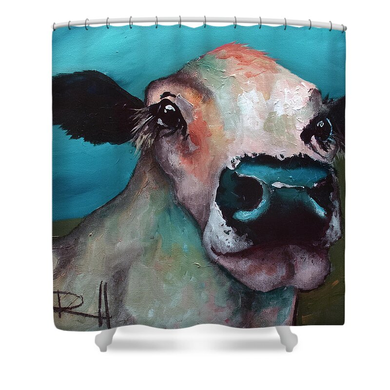  Farm Shower Curtain featuring the painting Lash LaRue by Sean Parnell