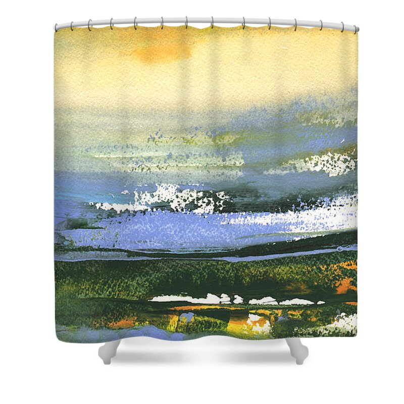 Nature Shower Curtain featuring the painting Late Afternoon 33 by Miki De Goodaboom
