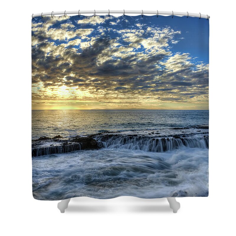 Late Shower Curtain featuring the photograph Late Afternoon in Laguna Beach by Eddie Yerkish