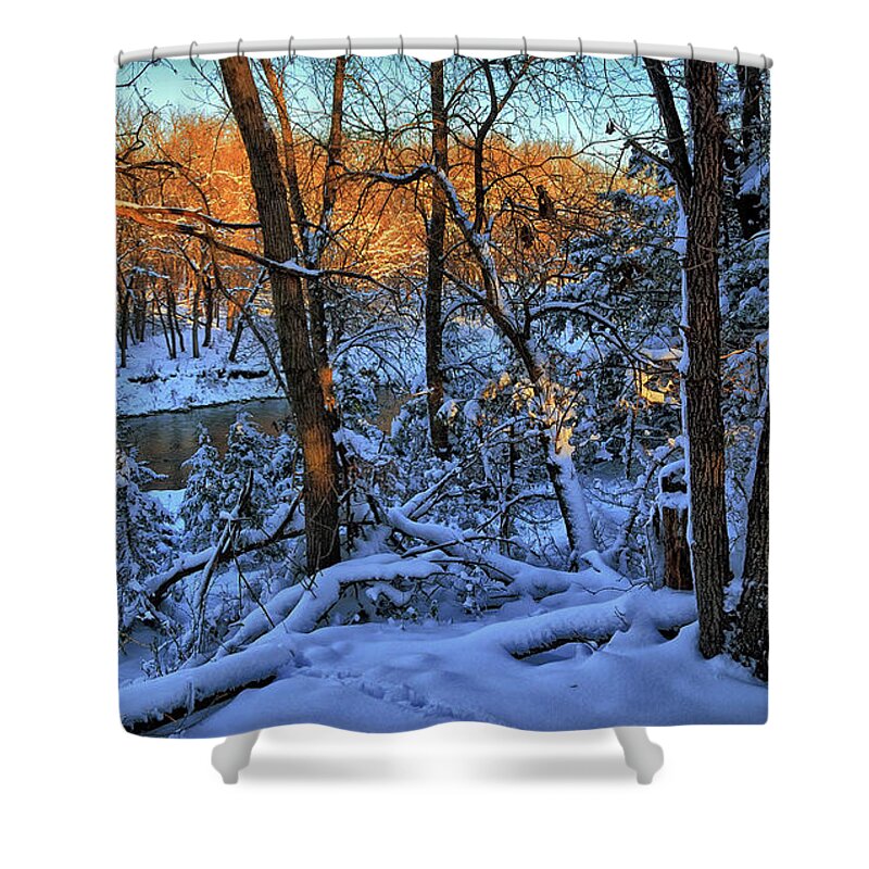 Landscape Shower Curtain featuring the photograph Late Afternoon Winter Light by Bruce Morrison