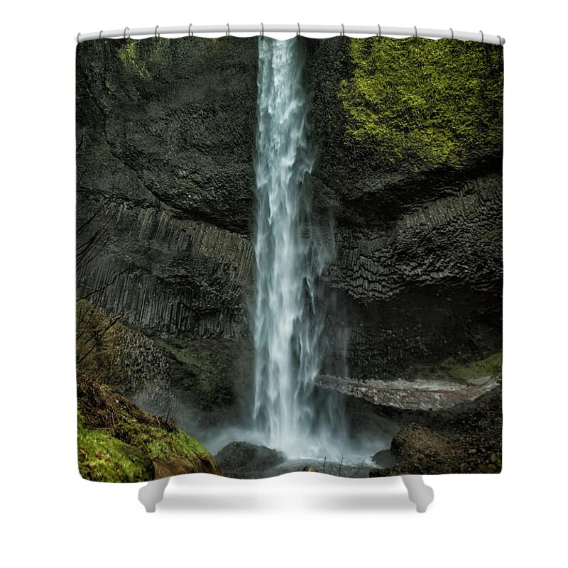 Latourell Falls Shower Curtain featuring the photograph Latourell Falls by Belinda Greb