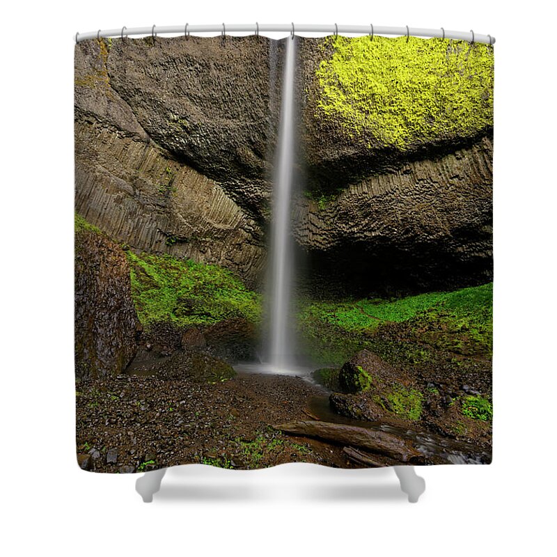 Columbia River Gorge Shower Curtain featuring the photograph Latourell Falls by Jonathan Davison