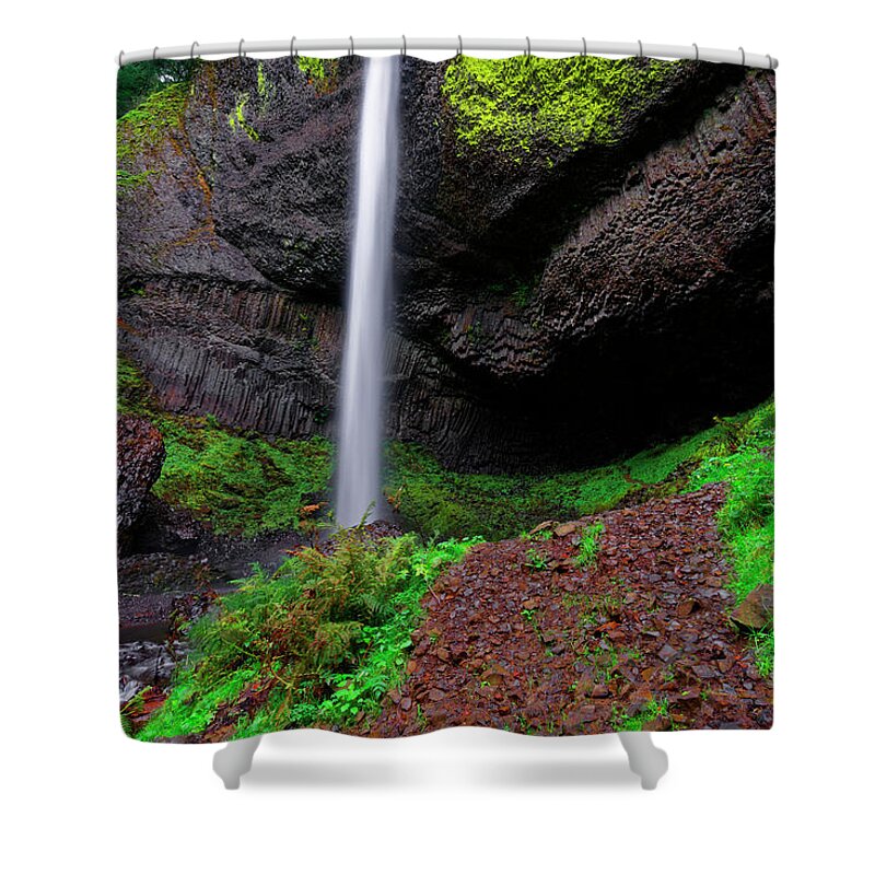 Latourell Falls Shower Curtain featuring the photograph Latourell Falls Oregon by Jonathan Davison
