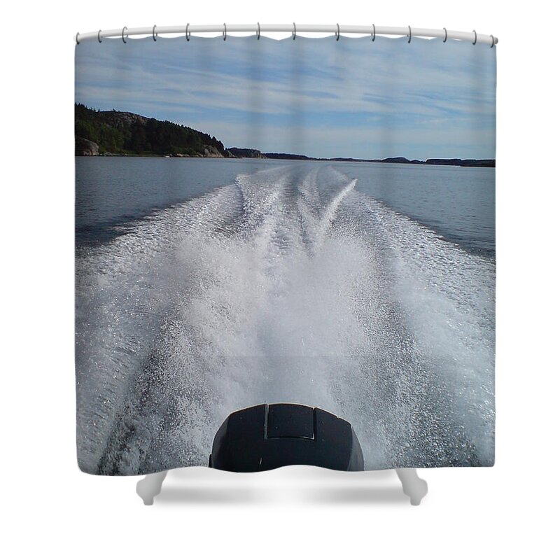 Sea Shower Curtain featuring the photograph Launched by Are Lund