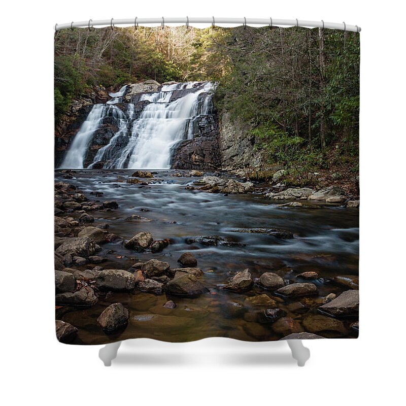 Waterfall Shower Curtain featuring the photograph Laurel Falls in Autumn #1 by Jeff Severson