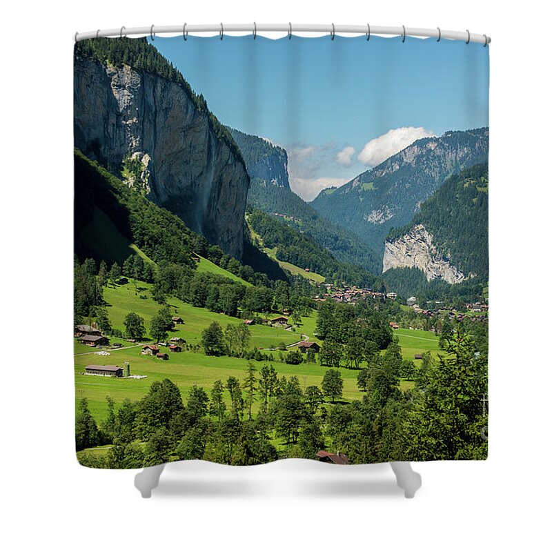 Lauterbrunnen Shower Curtain featuring the photograph Lauterbrunnen Mountain Valley - Swiss Alps - Switzerland by Gary Whitton