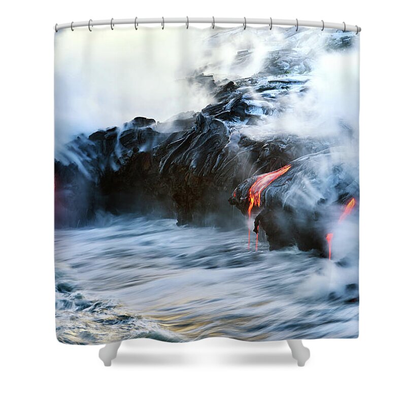 Lava Flow Shower Curtain featuring the photograph Lava Flow by Christopher Johnson