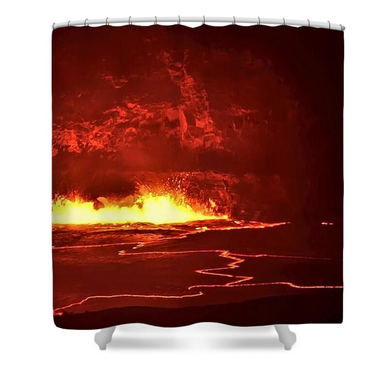 Lava Lake Shower Curtain featuring the photograph Lava Lake by Heidi Fickinger