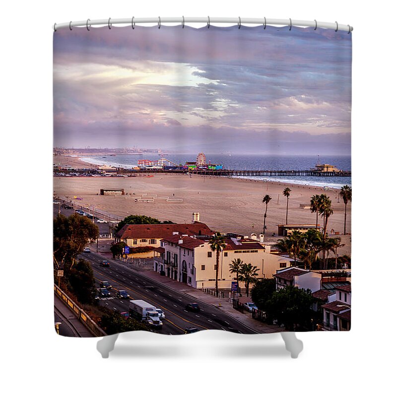 Sunset Shower Curtain featuring the photograph Lavender Sunset by Gene Parks